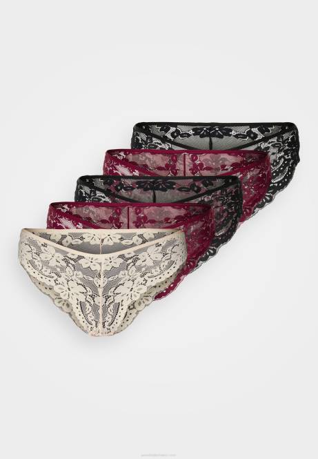 5er-Pack Slips schwarz/rot/nude Anna Field V0FT994 Frauen