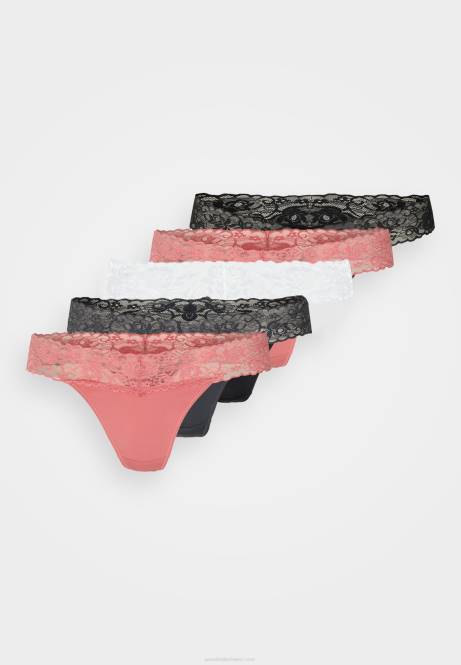5er-Pack Tangas rosa/schwarz Anna Field V0FT980 Frauen
