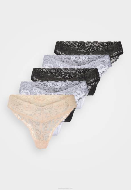 5er-Pack Tangas schwarz/wei/nude Anna Field V0FT961 Frauen