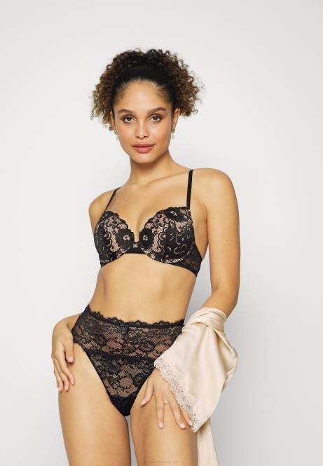 5pp Hochhaus-Tanga aus Spitze in Schwarz Anna Field V0FT969 Frauen