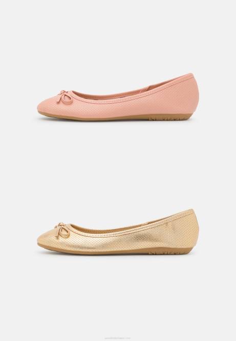 2er-Pack Ballerinas Gold/Rosa Anna Field V0FT2096 Frauen