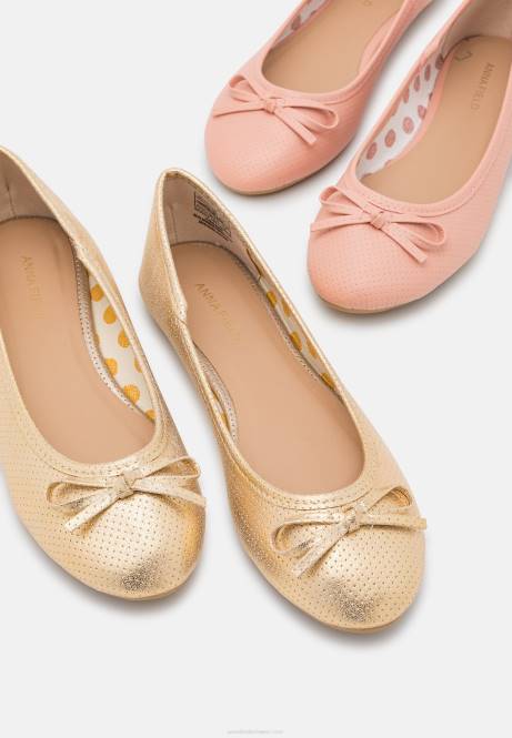 2er-Pack Ballerinas Gold/Rosa Anna Field V0FT2096 Frauen