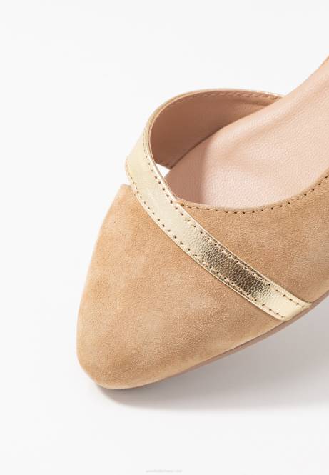 Ballerinas aus Leder in Beige Anna Field V0FT2106 Frauen