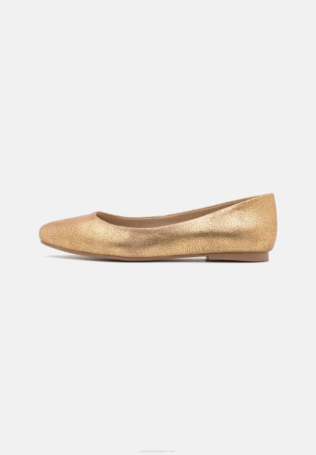 Ballerinas aus Leder in Gold Anna Field V0FT2104 Frauen
