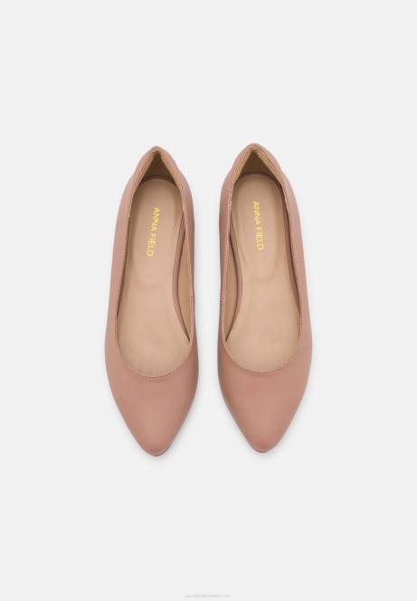 Ballerinas aus Leder in Hellrosa Anna Field V0FT2128 Frauen