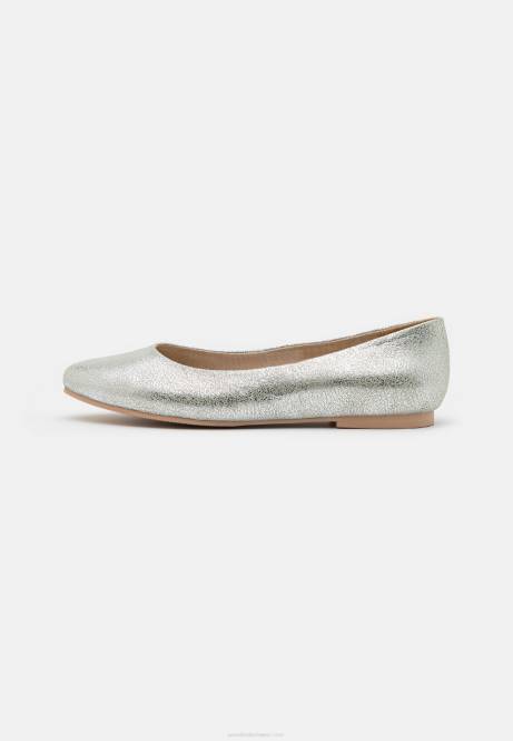 Ballerinas aus Leder in Silber Anna Field V0FT2143 Frauen