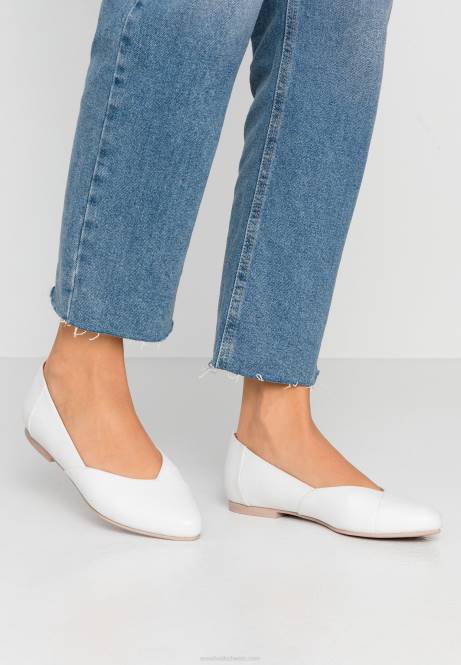 Ballerinas aus Leder in Weiß Anna Field V0FT2135 Frauen