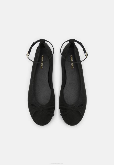 Ballerinas mit Knöchelriemen in Schwarz Anna Field V0FT2157 Frauen