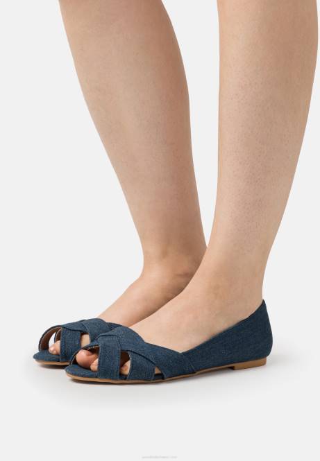 Peeptoe-Ballerinas blau Anna Field V0FT2120 Frauen