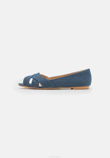 Peeptoe-Ballerinas blau Anna Field V0FT2120 Frauen