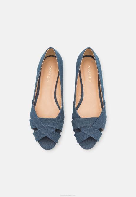 Peeptoe-Ballerinas blau Anna Field V0FT2120 Frauen