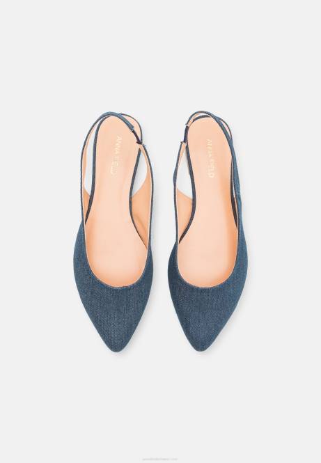 Slingback-Ballerinas blau Anna Field V0FT2183 Frauen
