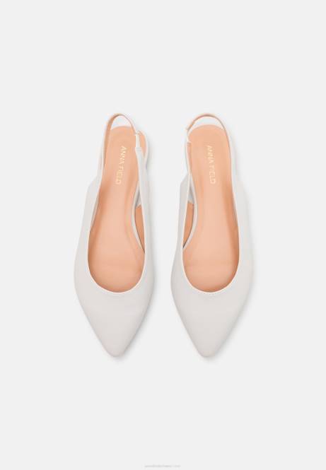 Slingback-Ballerinas weiß Anna Field V0FT2181 Frauen