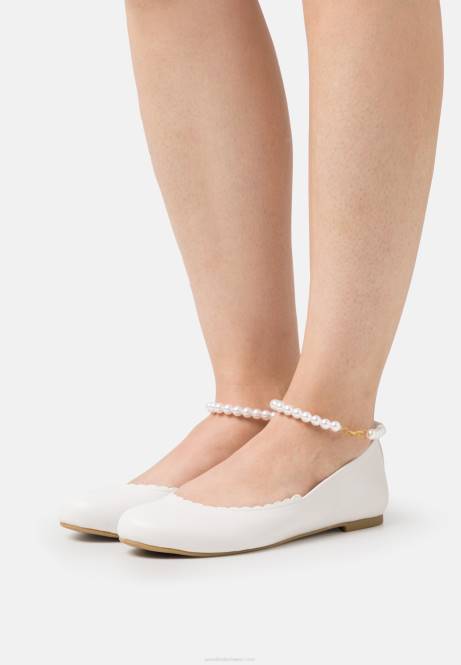 Weiße Ballerinas mit Knöchelriemen Anna Field V0FT2178 Frauen