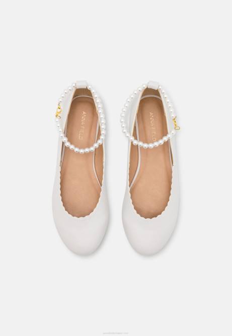 Weiße Ballerinas mit Knöchelriemen Anna Field V0FT2178 Frauen