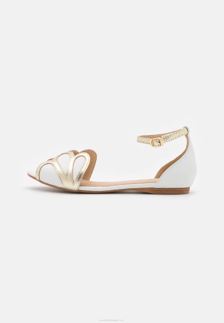 Weiße Peeptoe-Ballerinas aus Leder Anna Field V0FT2087 Frauen