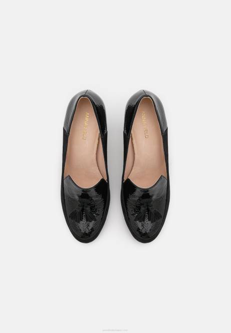 Klassische Lederabsätze in Schwarz Anna Field V0FT1686 Frauen