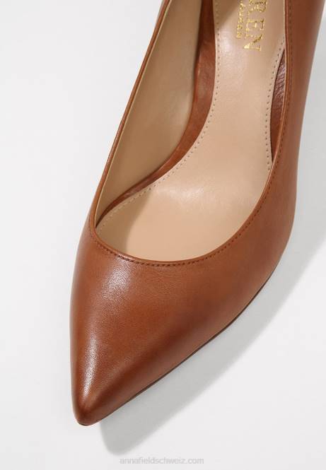 Lanette Lederpumps mit klassischen Absätzen in tiefem Sattelbraun Anna Field V0FT1732 Frauen