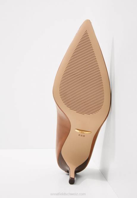 Lanette Lederpumps mit klassischen Absätzen in tiefem Sattelbraun Anna Field V0FT1732 Frauen
