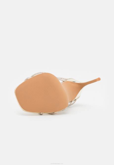 Goldene Ledersandalen mit hohen Absätzen Anna Field V0FT1354 Frauen