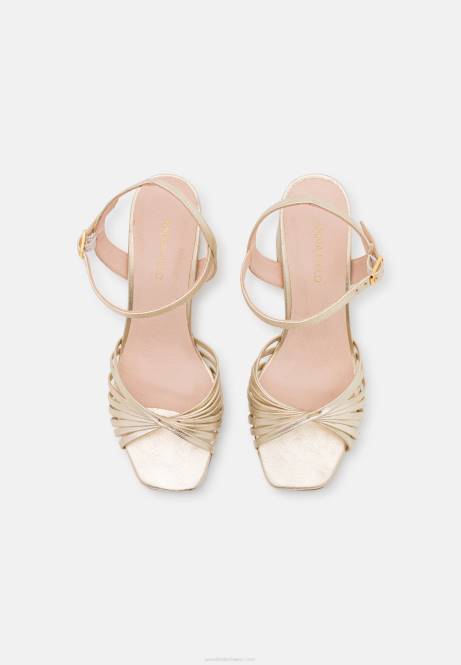 Goldene Ledersandalen mit hohen Absätzen Anna Field V0FT1397 Frauen