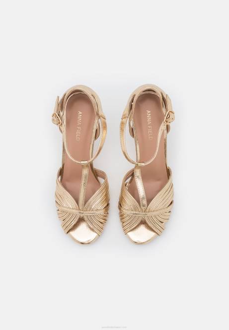 Goldene Sandaletten mit hohen Absätzen Anna Field V0FT1243 Frauen