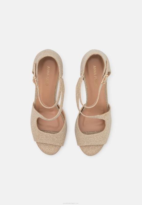 Goldene Sandaletten mit hohen Absätzen Anna Field V0FT1271 Frauen