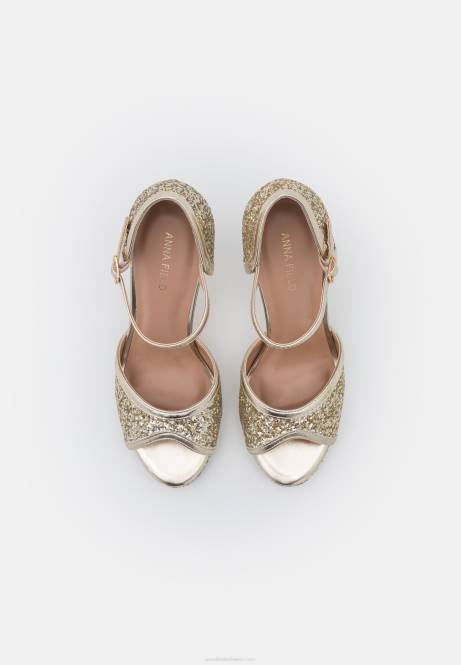 Goldene Sandaletten mit hohen Absätzen Anna Field V0FT1442 Frauen