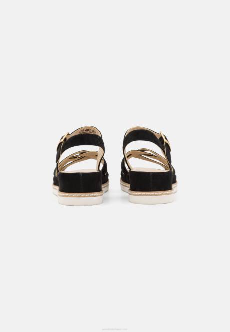 Keilsandaletten aus Leder schwarz Anna Field V0FT1488 Frauen