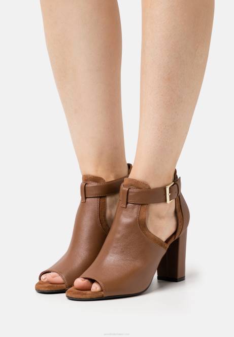 Leder-Knöchelsandalen in Cognac Anna Field V0FT1333 Frauen