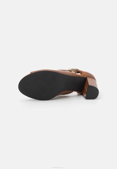 Leder-Knöchelsandalen in Cognac Anna Field V0FT1333 Frauen