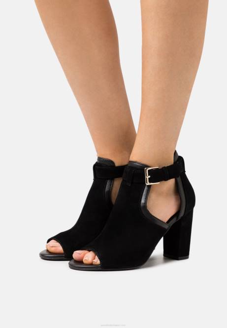 Leder-Sandalen mit Knöchelmanschette in Schwarz Anna Field V0FT1314 Frauen