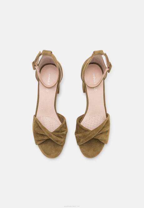 Ledersandalen Khaki Anna Field V0FT1332 Frauen