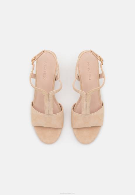 Ledersandalen beige Anna Field V0FT1335 Frauen
