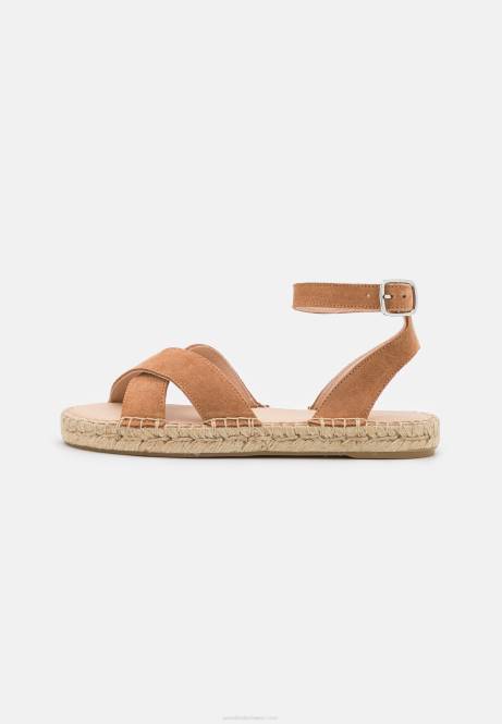 Plateausandalen aus Leder in Cognac Anna Field V0FT1560 Frauen
