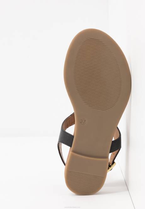 Schwarze T-Steg-Sandalen aus Leder Anna Field V0FT1521 Frauen