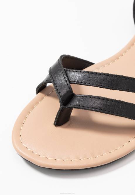 Schwarze T-Steg-Sandalen aus Leder Anna Field V0FT1523 Frauen