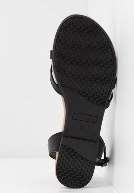 Schwarze T-Steg-Sandalen aus Leder Anna Field V0FT1523 Frauen