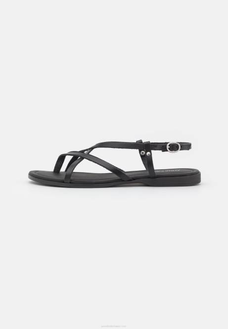 Schwarze T-Steg-Sandalen aus Leder Anna Field V0FT1532 Frauen