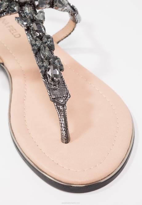 T-Steg-Sandalen dunkelgrau Anna Field V0FT1542 Frauen
