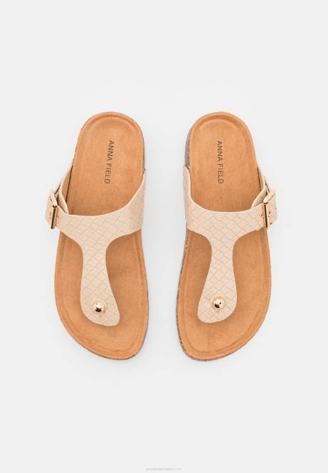 T-Steg-Sandalen in Beige Anna Field V0FT1539 Frauen