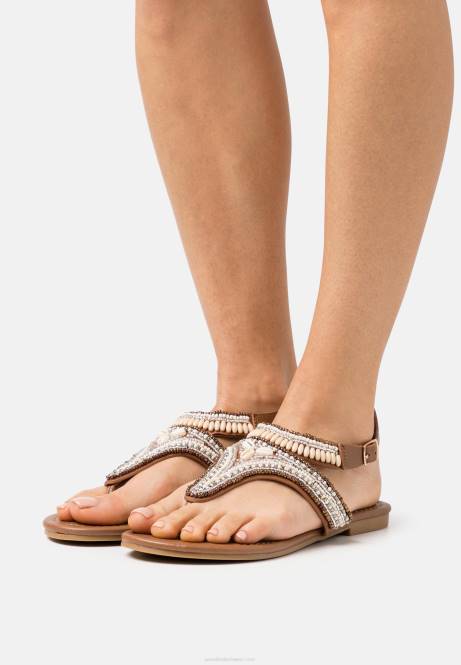 T-Steg-Sandalen in Beige Anna Field V0FT1540 Frauen