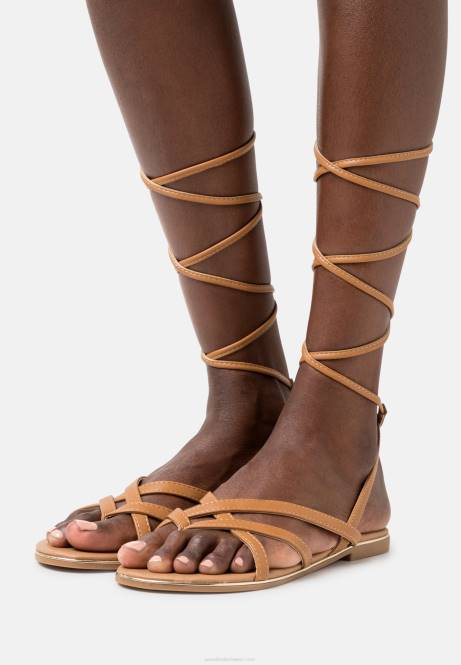T-Steg-Sandalen in Cognac Anna Field V0FT1501 Frauen