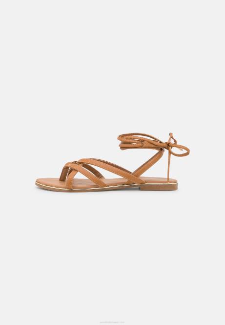 T-Steg-Sandalen in Cognac Anna Field V0FT1501 Frauen
