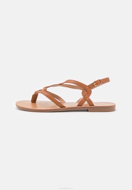 T-Steg-Sandalen in Cognac Anna Field V0FT1527 Frauen