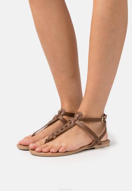 T-Steg-Sandalen in Cognac Anna Field V0FT1537 Frauen