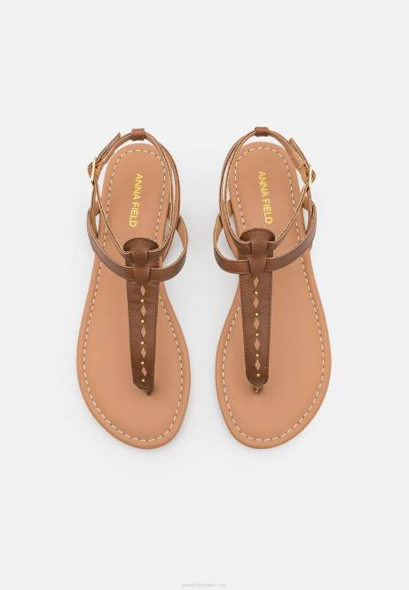 T-Steg-Sandalen in Cognac Anna Field V0FT1537 Frauen