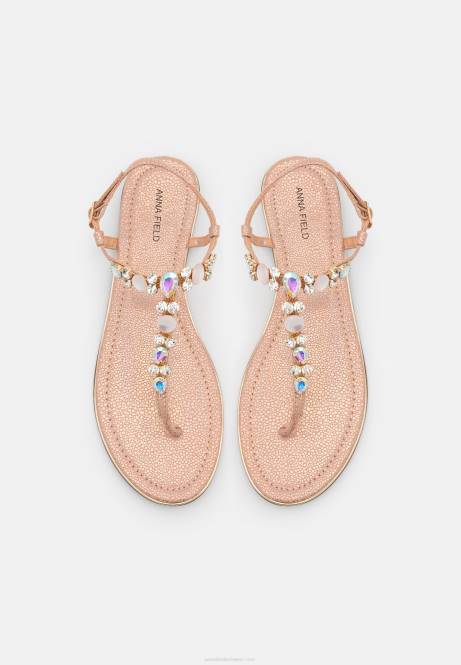 T-Steg-Sandalen in Roségold Anna Field V0FT1534 Frauen