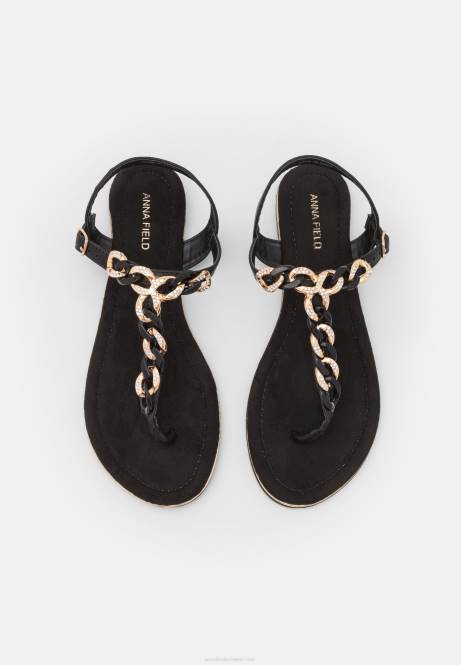 T-Steg-Sandalen schwarz Anna Field V0FT1530 Frauen
