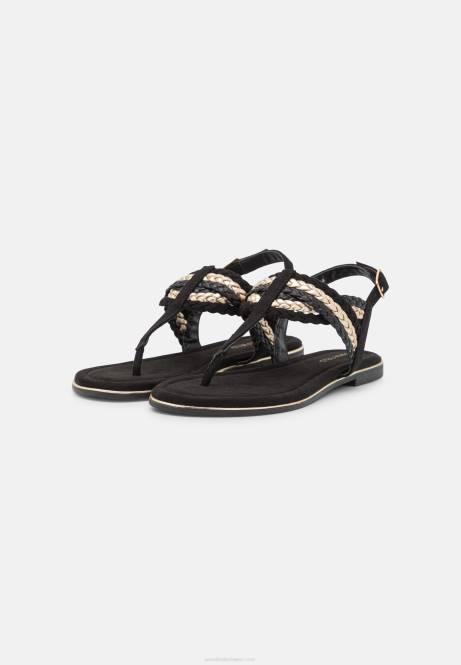 T-Steg-Sandalen schwarz/gold Anna Field V0FT1503 Frauen